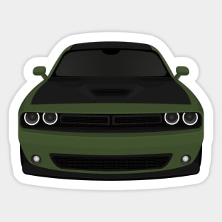 Challenger Green + Black Sticker